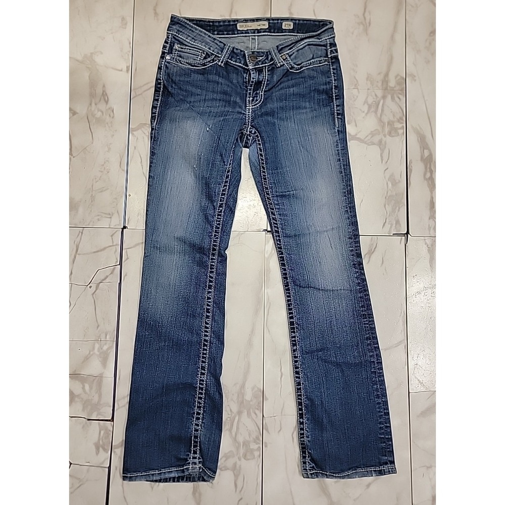 BKE Payton Mid Rise Straight Leg Stretch Denim Jeans Women's 27x31 1/2